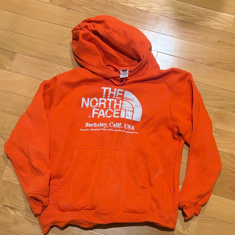 The North Face Bright Orange Logo Pullover Hoodie